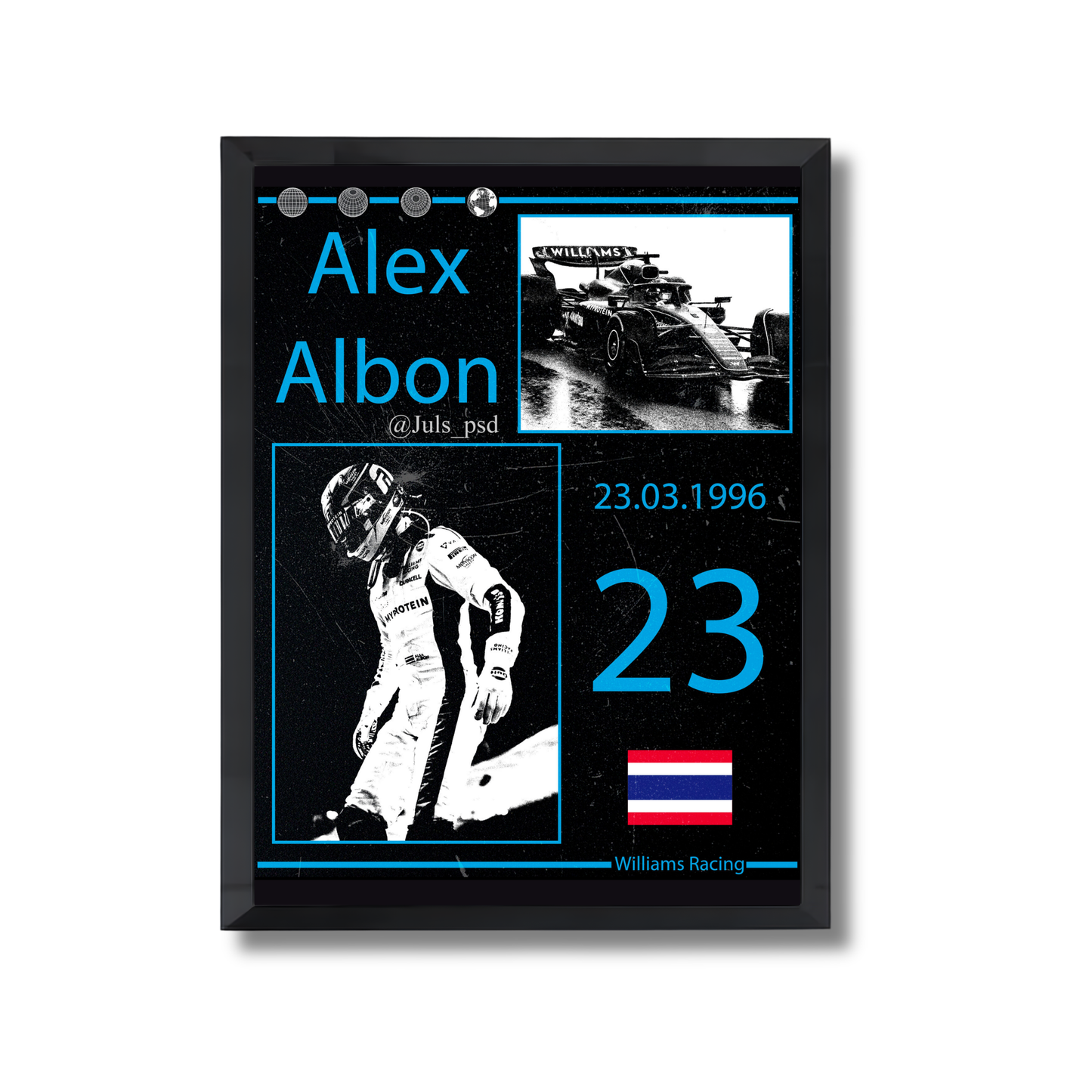 Alexander Albon -Williams Racing team F1 Poster #776