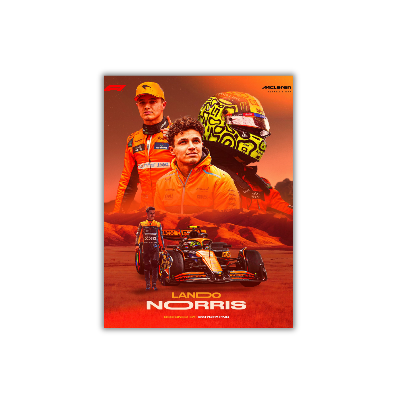 Lando Norri -McLaren F1 team. F1 Poster #779