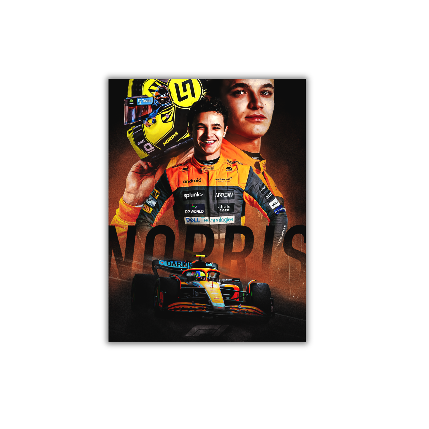 Lando Norri -McLaren F1 team. F1 Poster #780