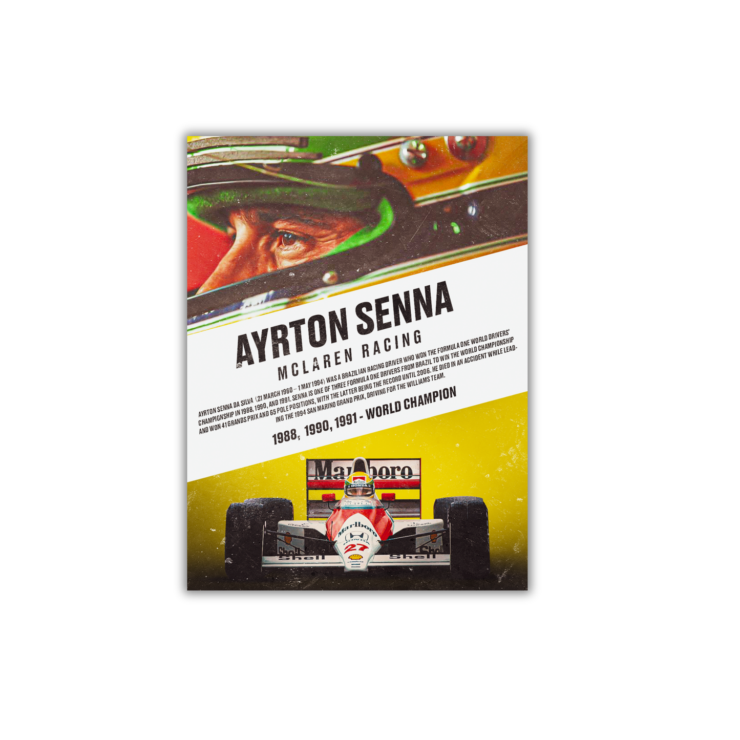 Ayrton Senna Formula 1 Poster #748