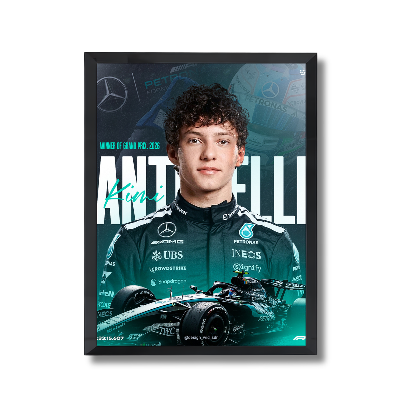 Kimi Antonelli-Mercedes-AMG Petronas F1 Team. Formula 1 Poster #750