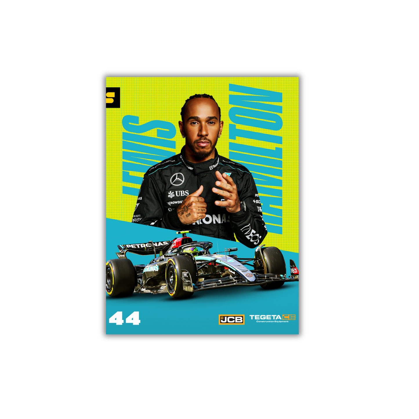 seven-time Formula 1 World Champion Lewis Hamilton. Formula 1 Poster #751