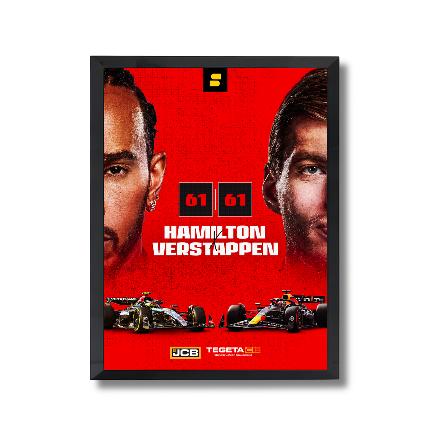 Lewis Hamilton and Max Verstappen. Formula 1 Poster #752