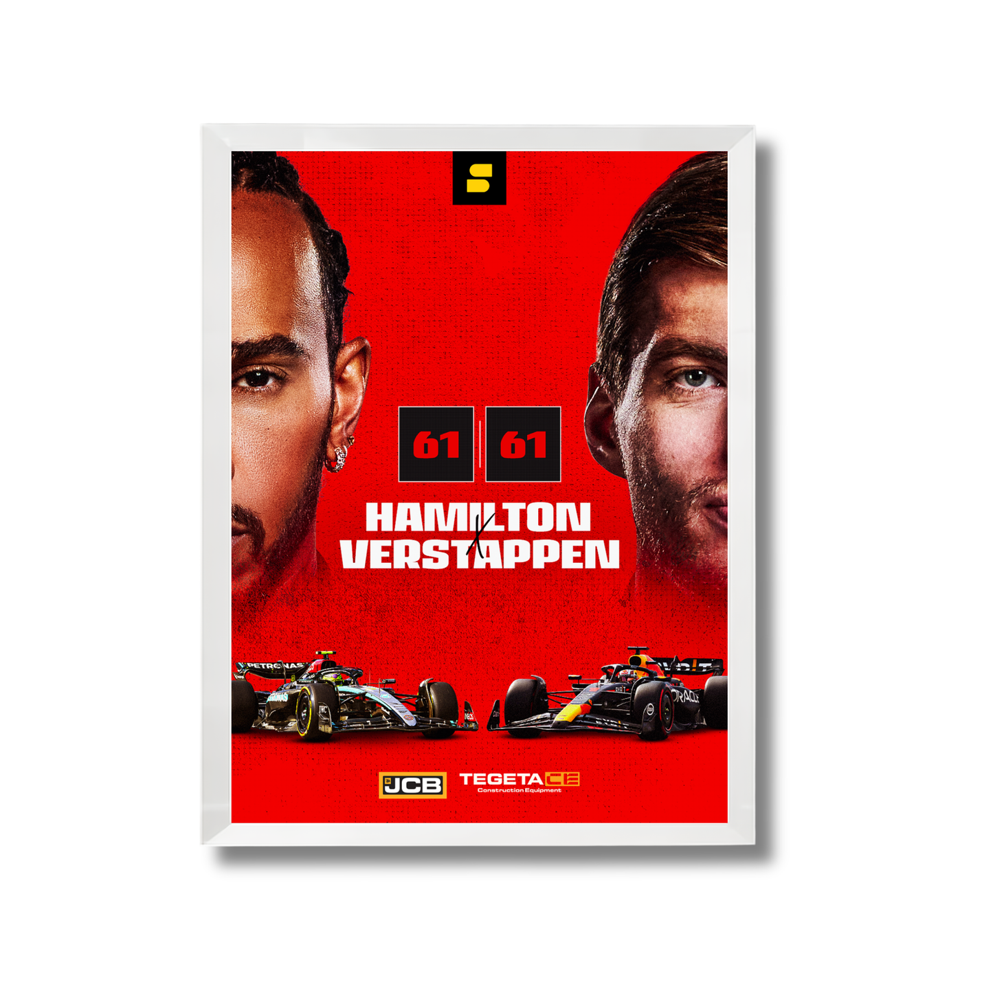 Lewis Hamilton and Max Verstappen. Formula 1 Poster #752