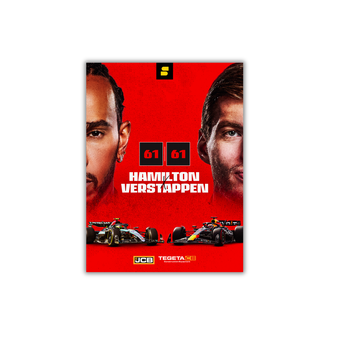 Lewis Hamilton and Max Verstappen. Formula 1 Poster #752
