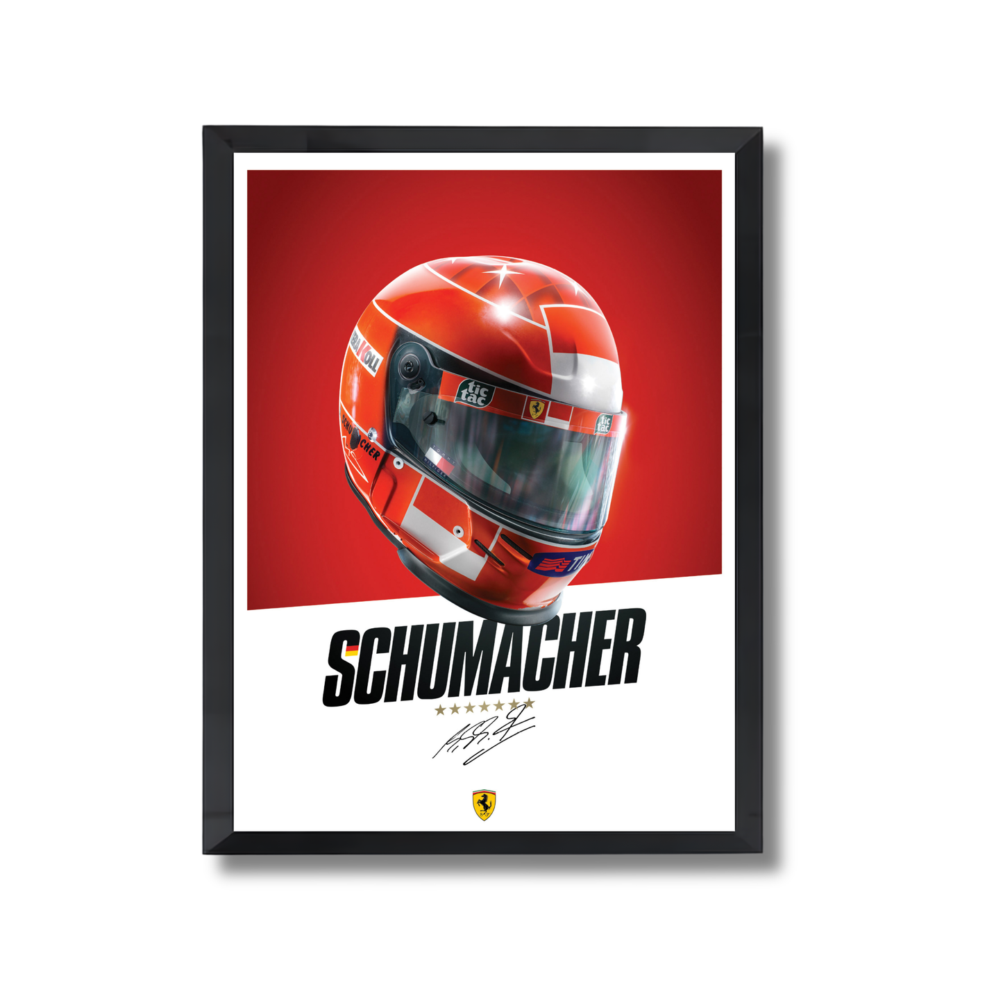Michael Schumacher's 2000 Ferrari F1 helmet Formula 1 Poster #757