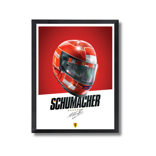 Michael Schumacher's 2000 Ferrari F1 helmet Formula 1 Poster #757