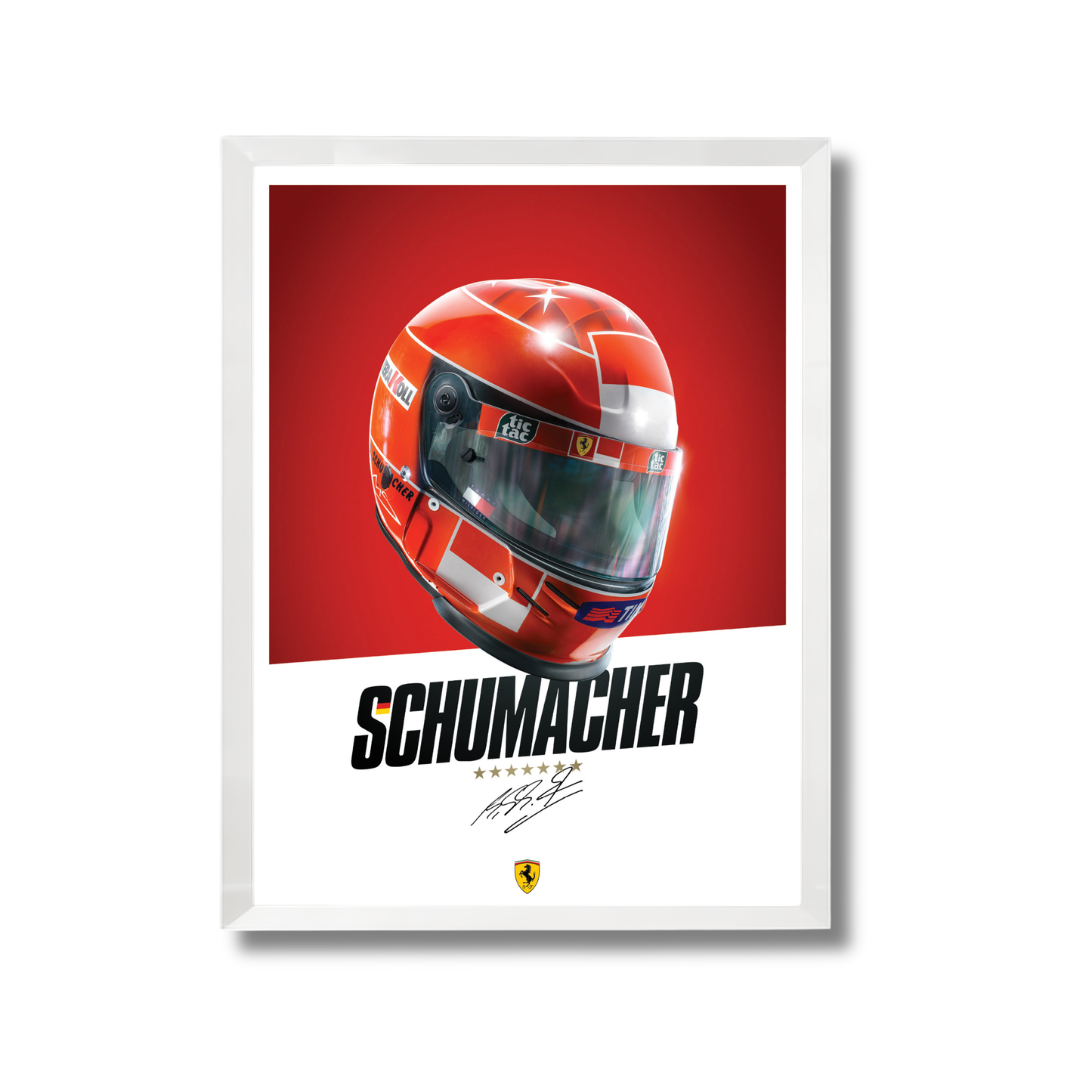 Michael Schumacher's 2000 Ferrari F1 helmet Formula 1 Poster #757