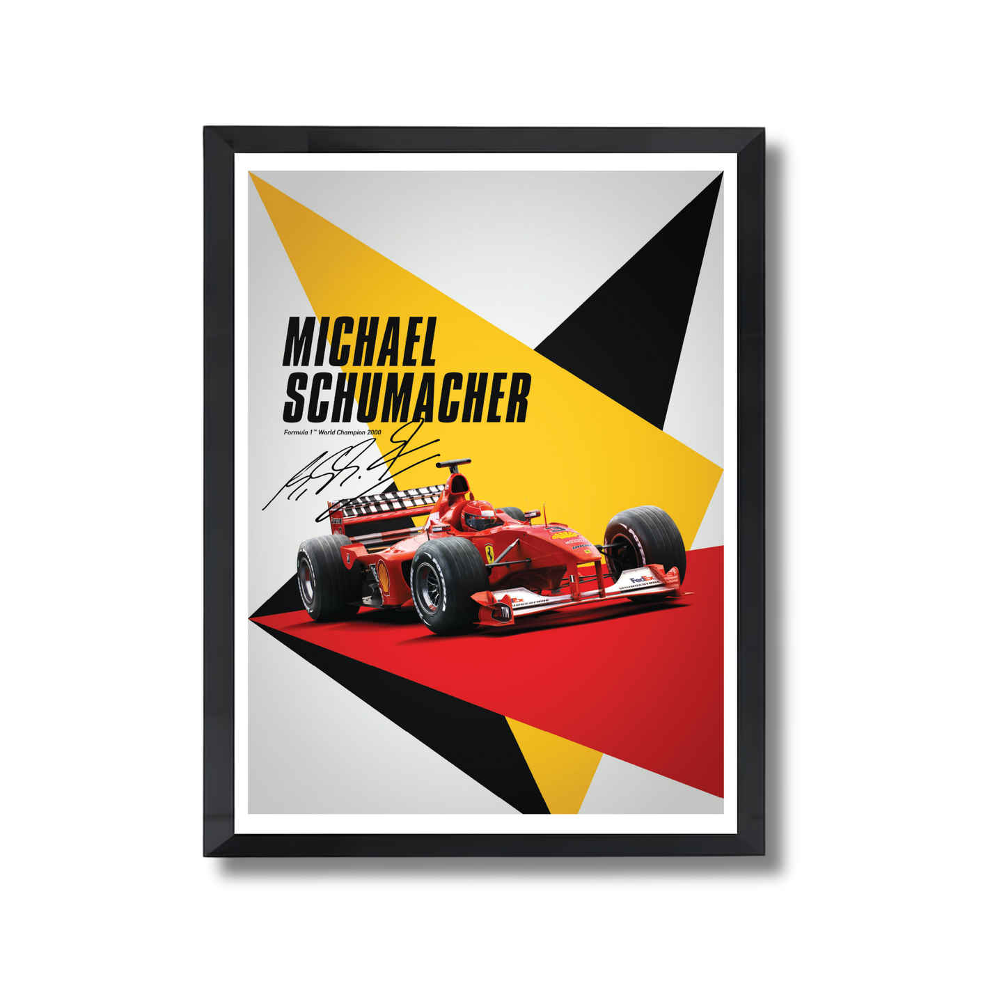 Michael Schumacher in his 2000 World Championship-winning Ferrari F1-2000. Formula 1 Poster #758