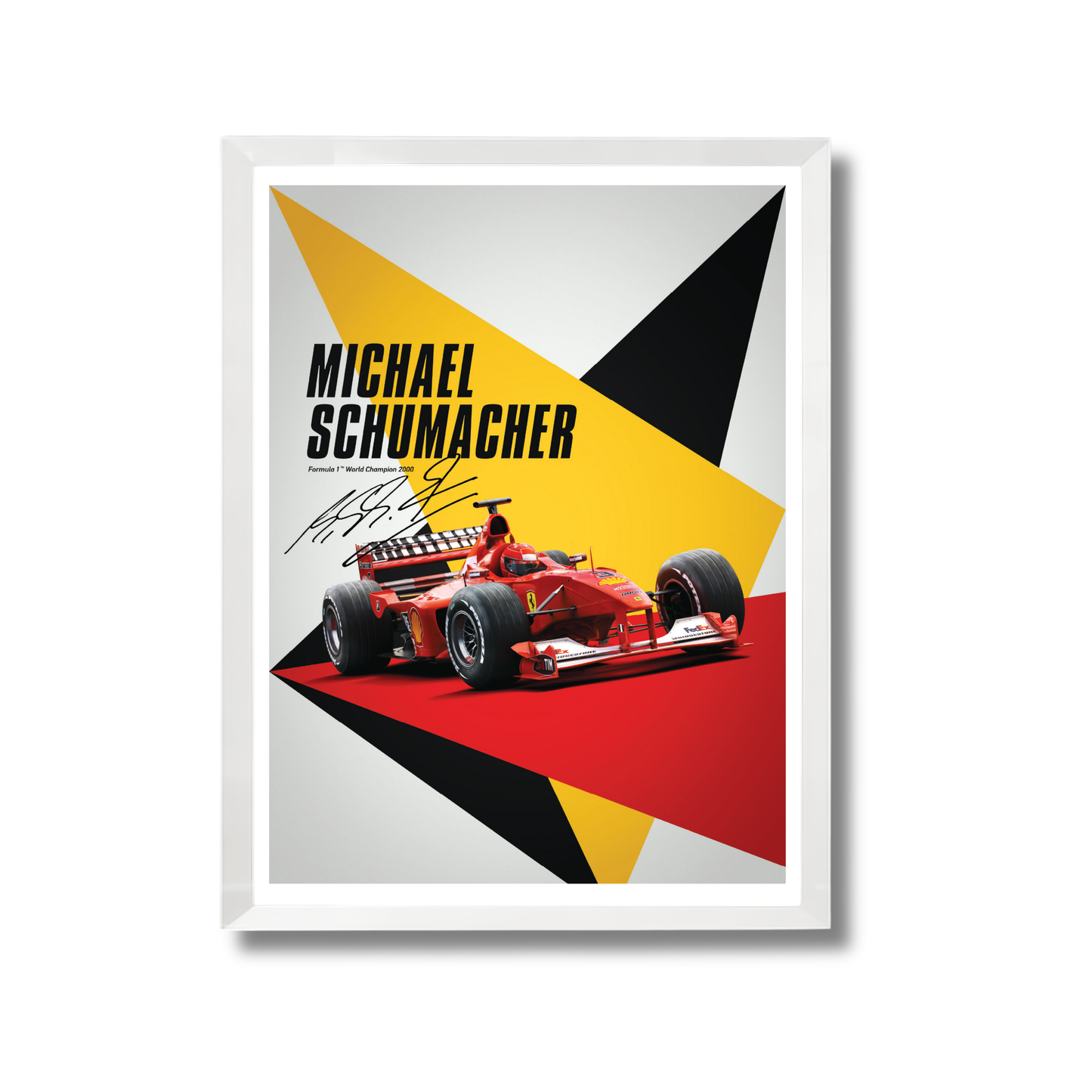 Michael Schumacher in his 2000 World Championship-winning Ferrari F1-2000. Formula 1 Poster #758