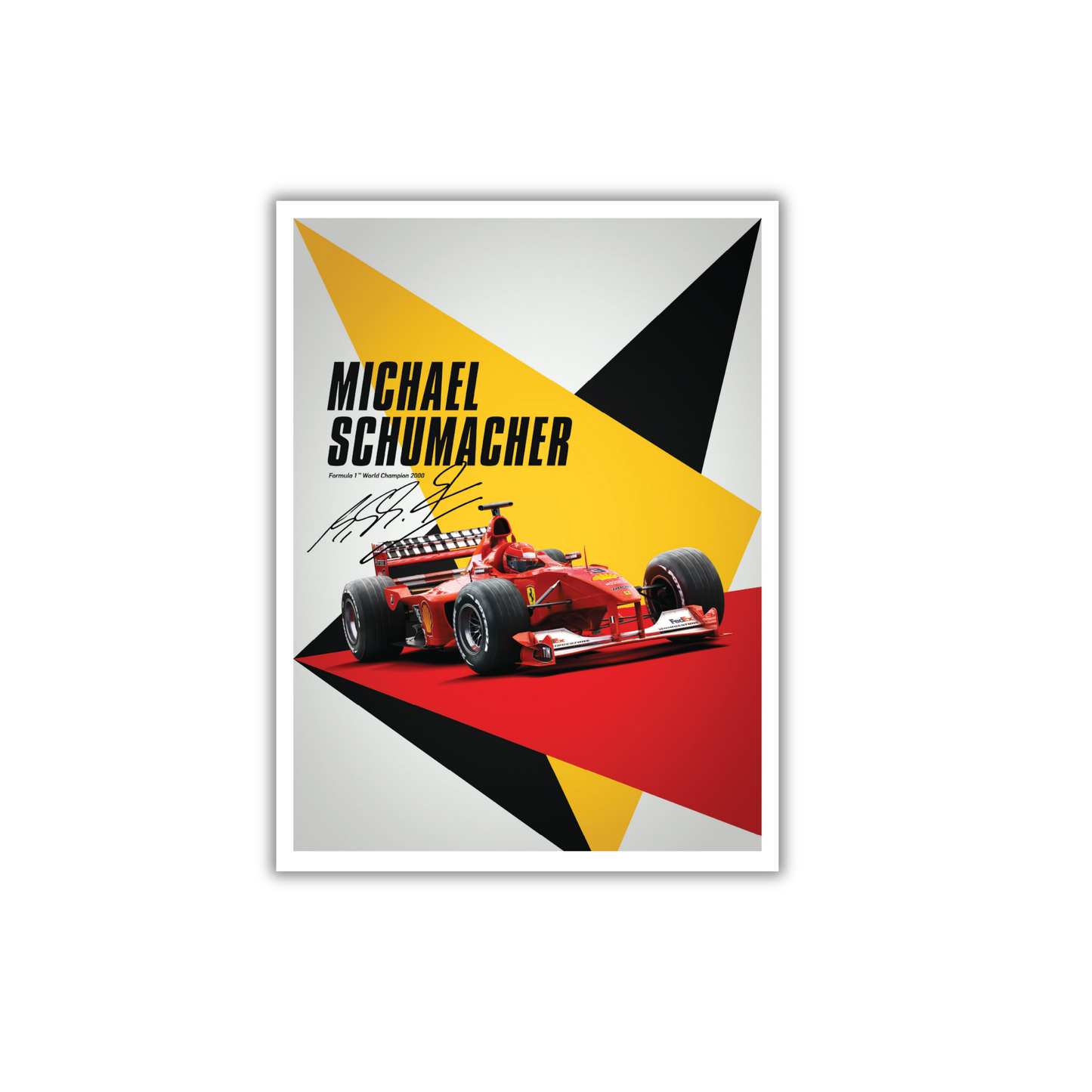 Michael Schumacher in his 2000 World Championship-winning Ferrari F1-2000. Formula 1 Poster #758