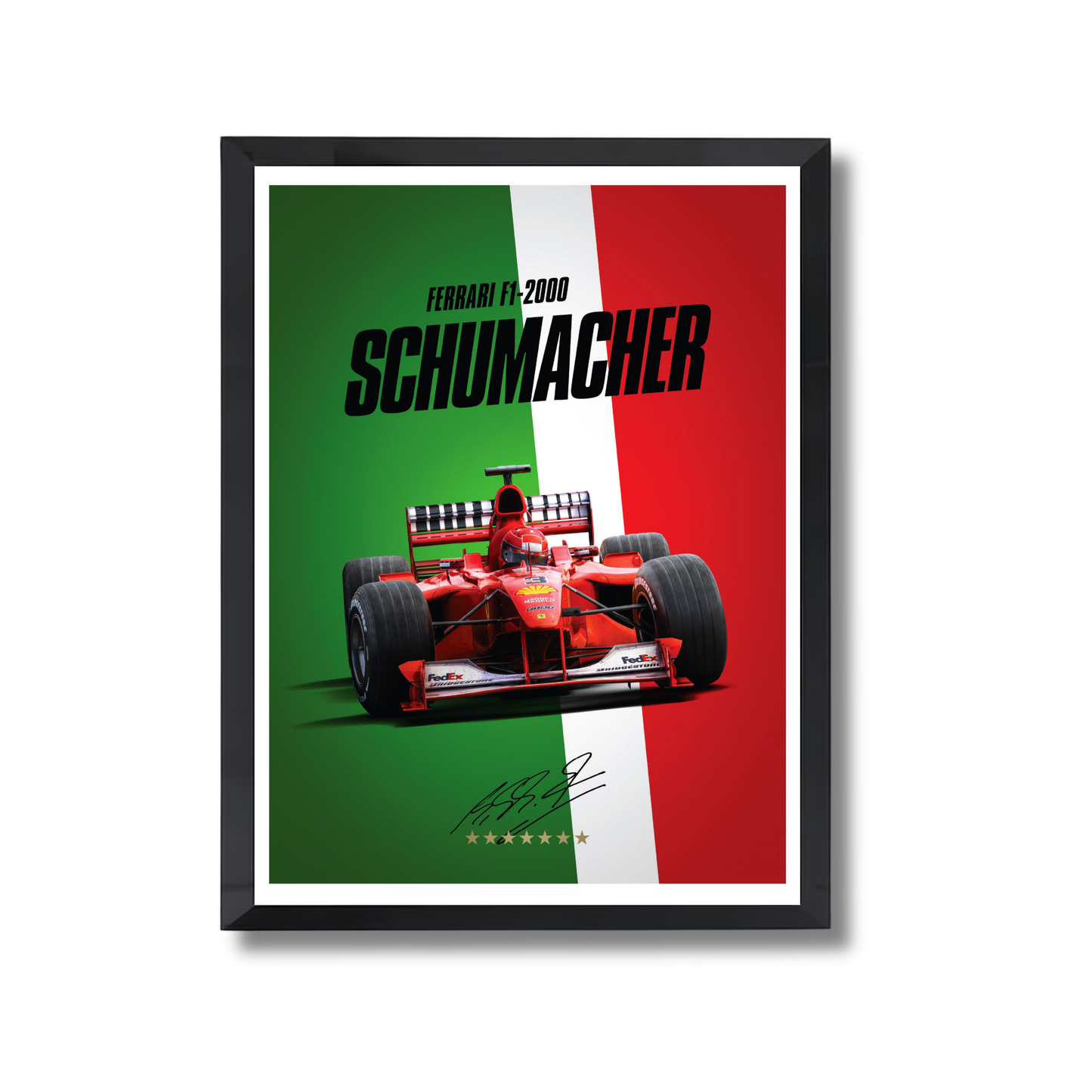 Scuderia Ferrari F2000 Michael Schumacher World Champion poster by Automobilist. #759