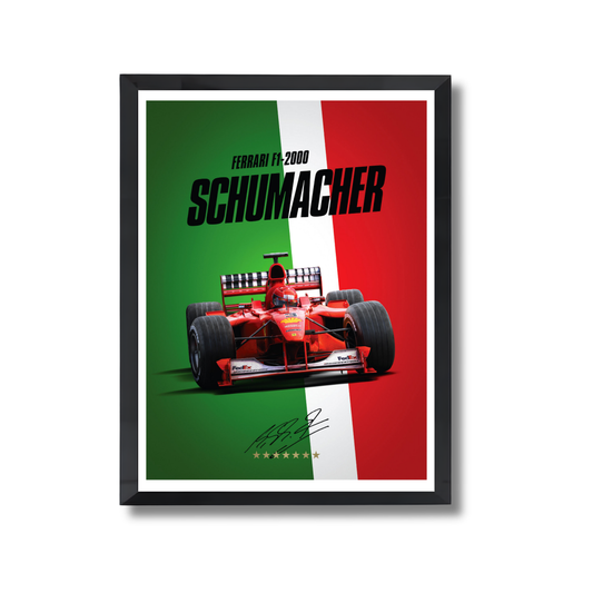 Scuderia Ferrari F2000 Michael Schumacher World Champion poster by Automobilist. #759