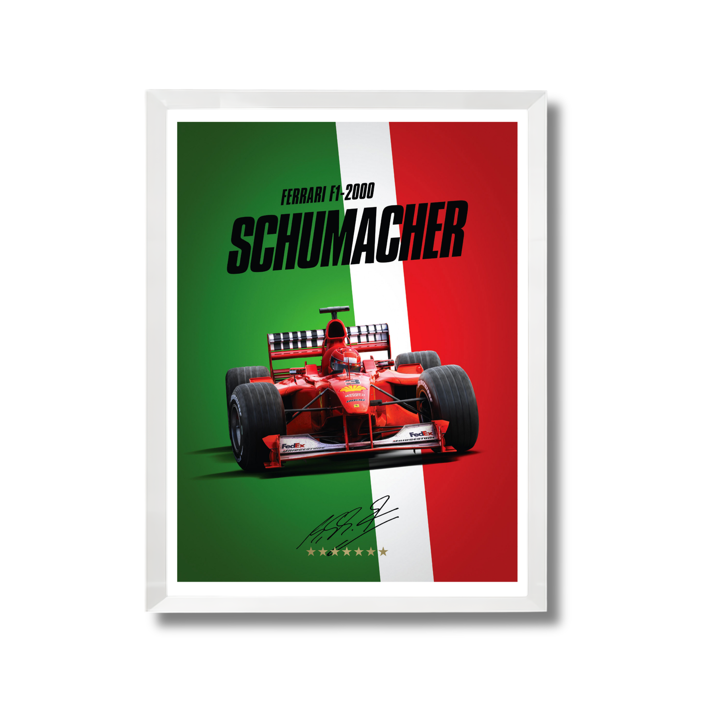 Scuderia Ferrari F2000 Michael Schumacher World Champion poster by Automobilist. #759