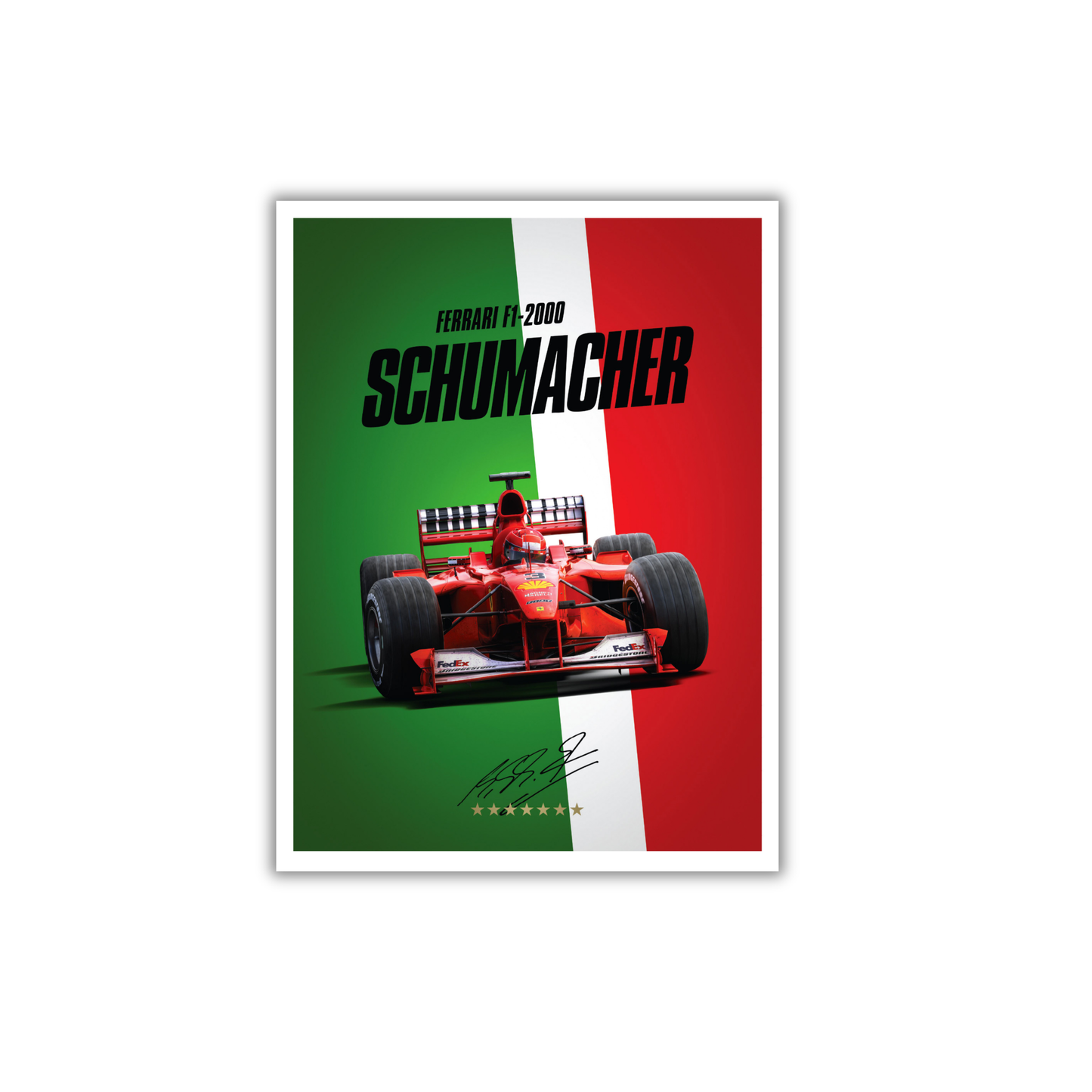 Scuderia Ferrari F2000 Michael Schumacher World Champion poster by Automobilist. #759