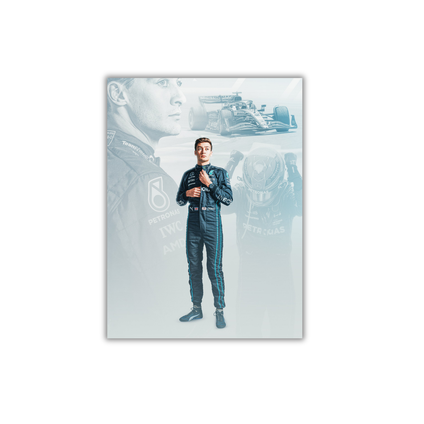 George Russell for the Mercedes-AMG PETRONAS F1 Team. Formula 1 Poster #737