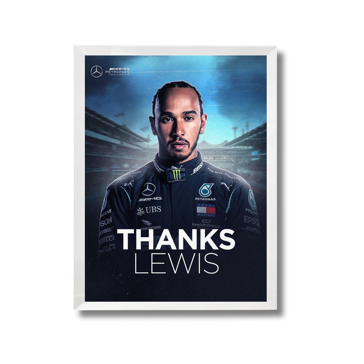 Lewis Hamilton from the Mercedes-AMG PETRONAS F1 Team. Formula 1 Poster #740