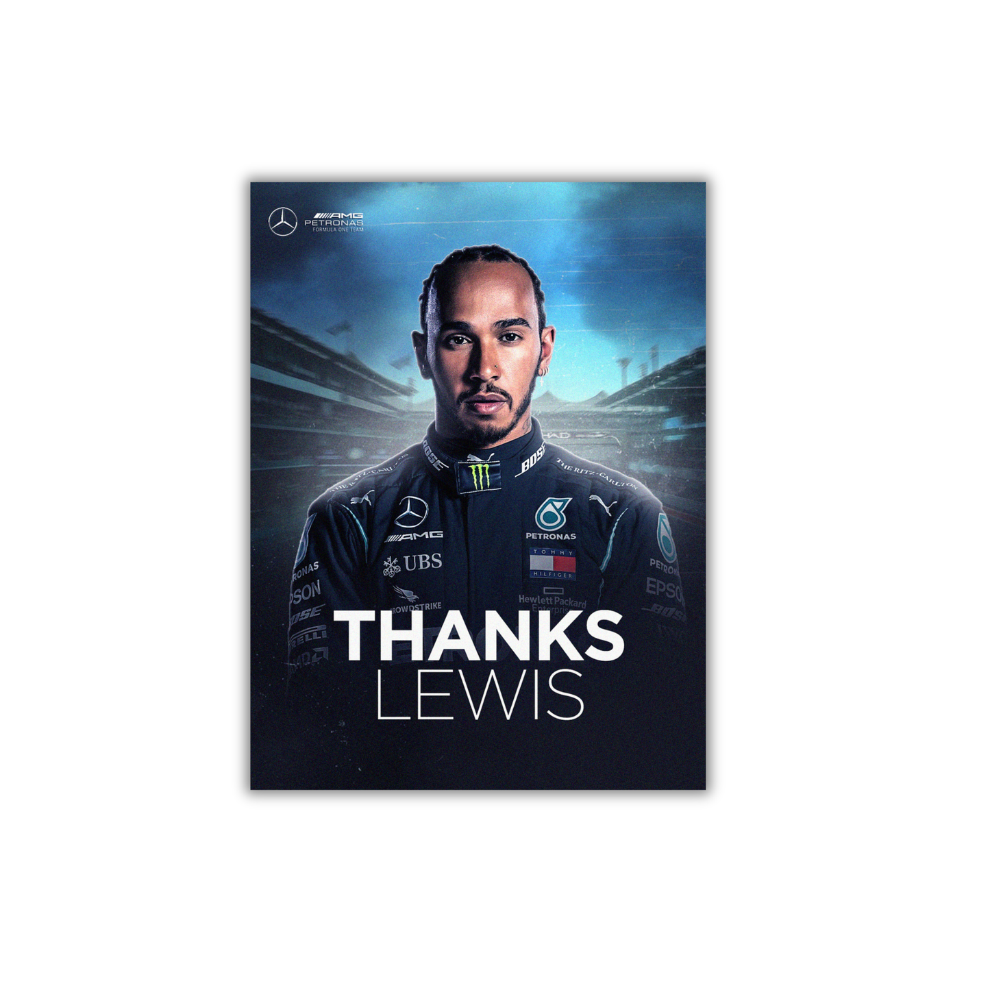 Lewis Hamilton from the Mercedes-AMG PETRONAS F1 Team. Formula 1 Poster #740