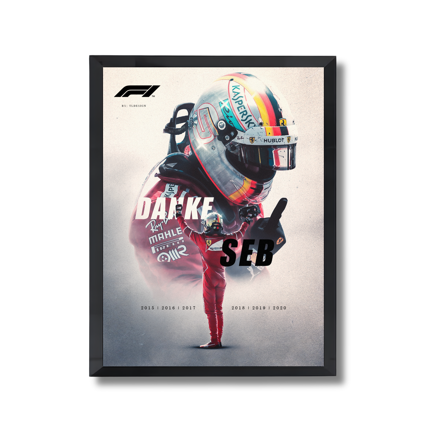 Sebastian Vettel's time with Scuderia Ferrari F1 Poster #766