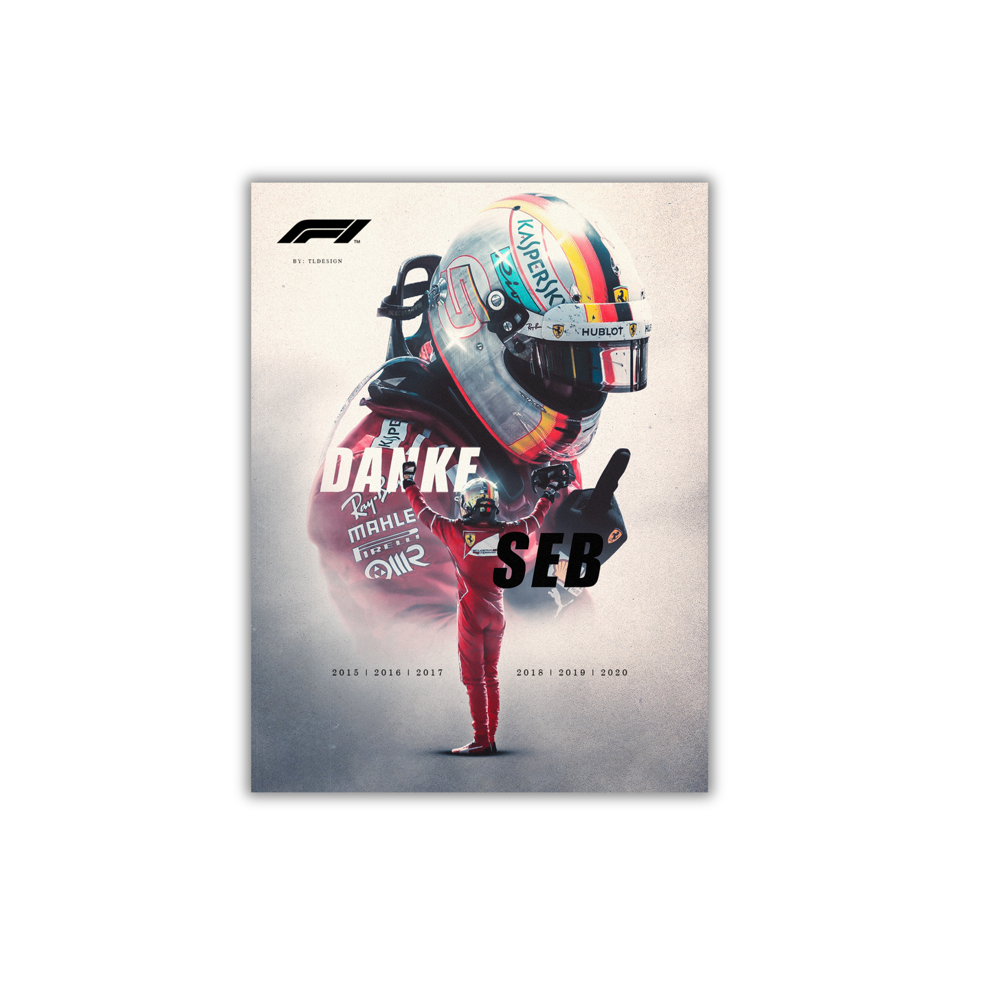 Sebastian Vettel's time with Scuderia Ferrari F1 Poster #766