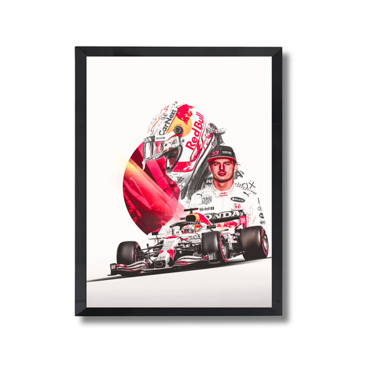 Max Verstappen and his Red Bull Racing car F1 Poster #768