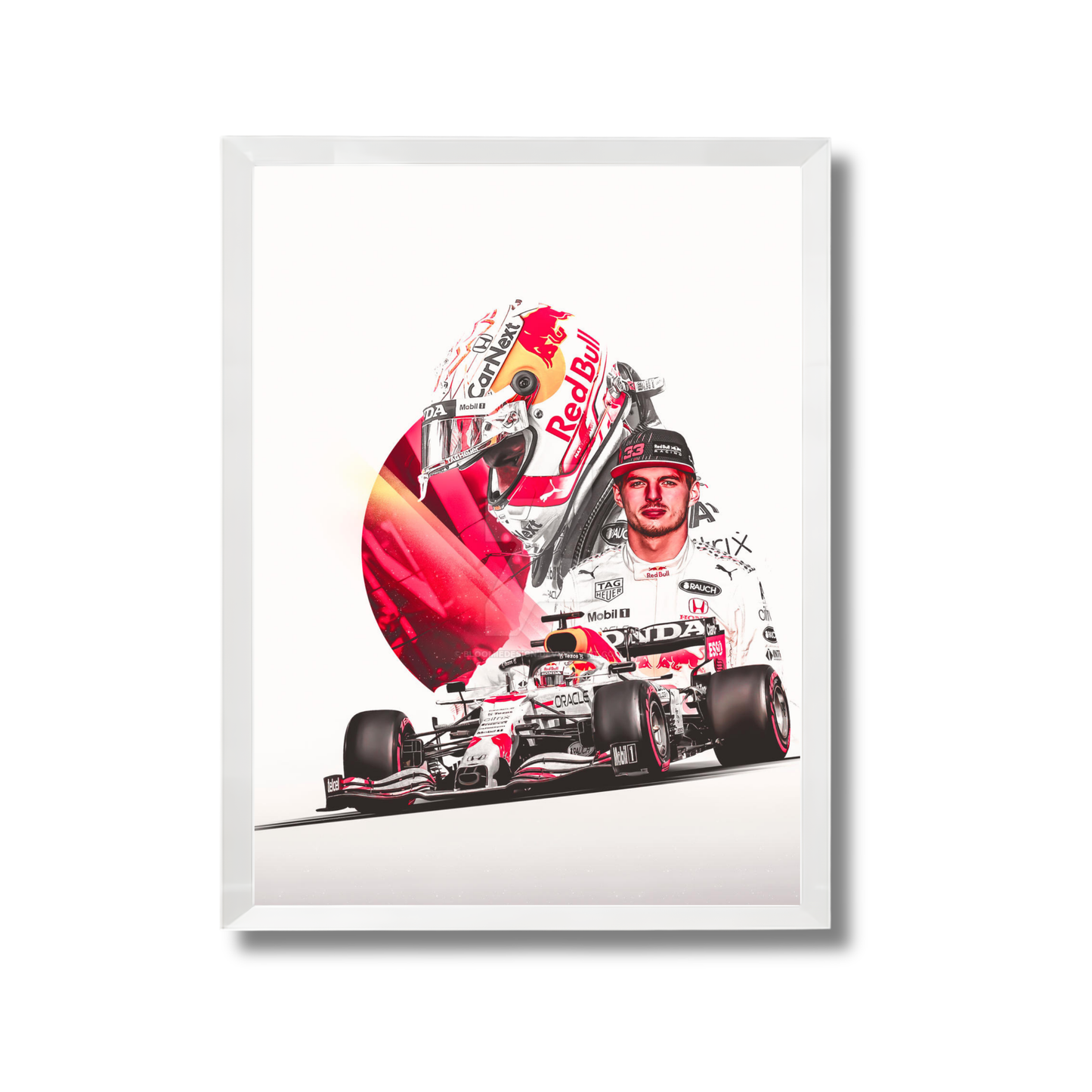 Max Verstappen and his Red Bull Racing car F1 Poster #768