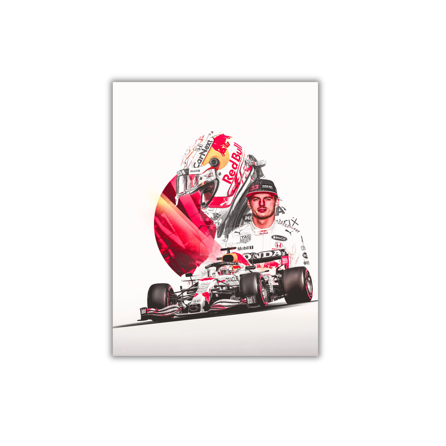 Max Verstappen and his Red Bull Racing car F1 Poster #768