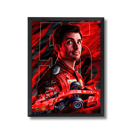 Carlos Sainz Jr., racing for Scuderia Ferrari with car number 55. F1 Poster #771