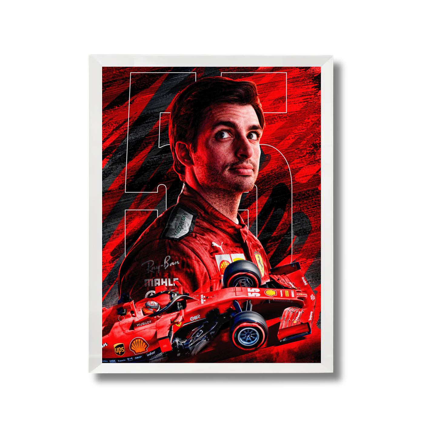 Carlos Sainz Jr., racing for Scuderia Ferrari with car number 55. F1 Poster #771