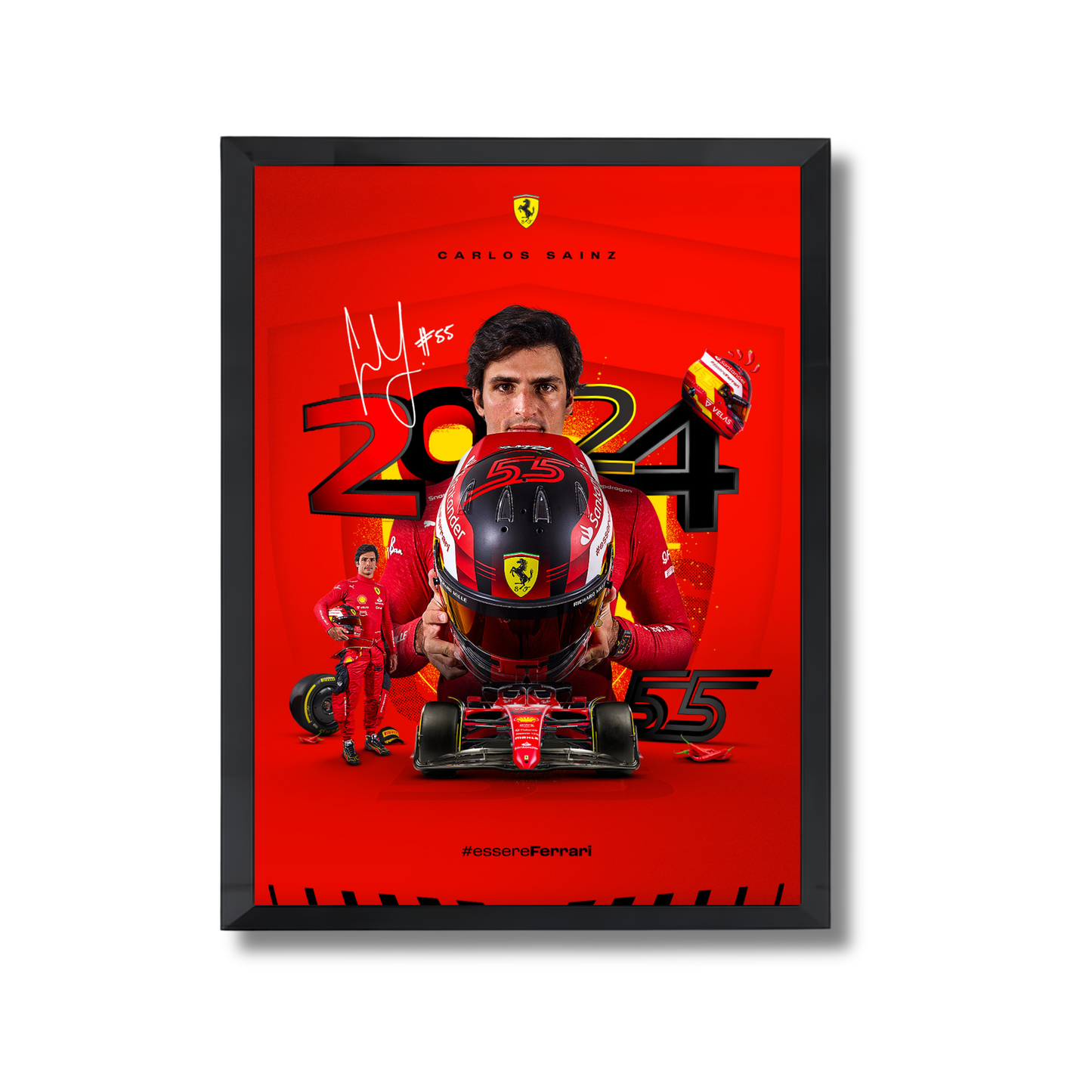 Carlos Sainz Jr. during his time with Scuderia Ferrari F1 Poster #774