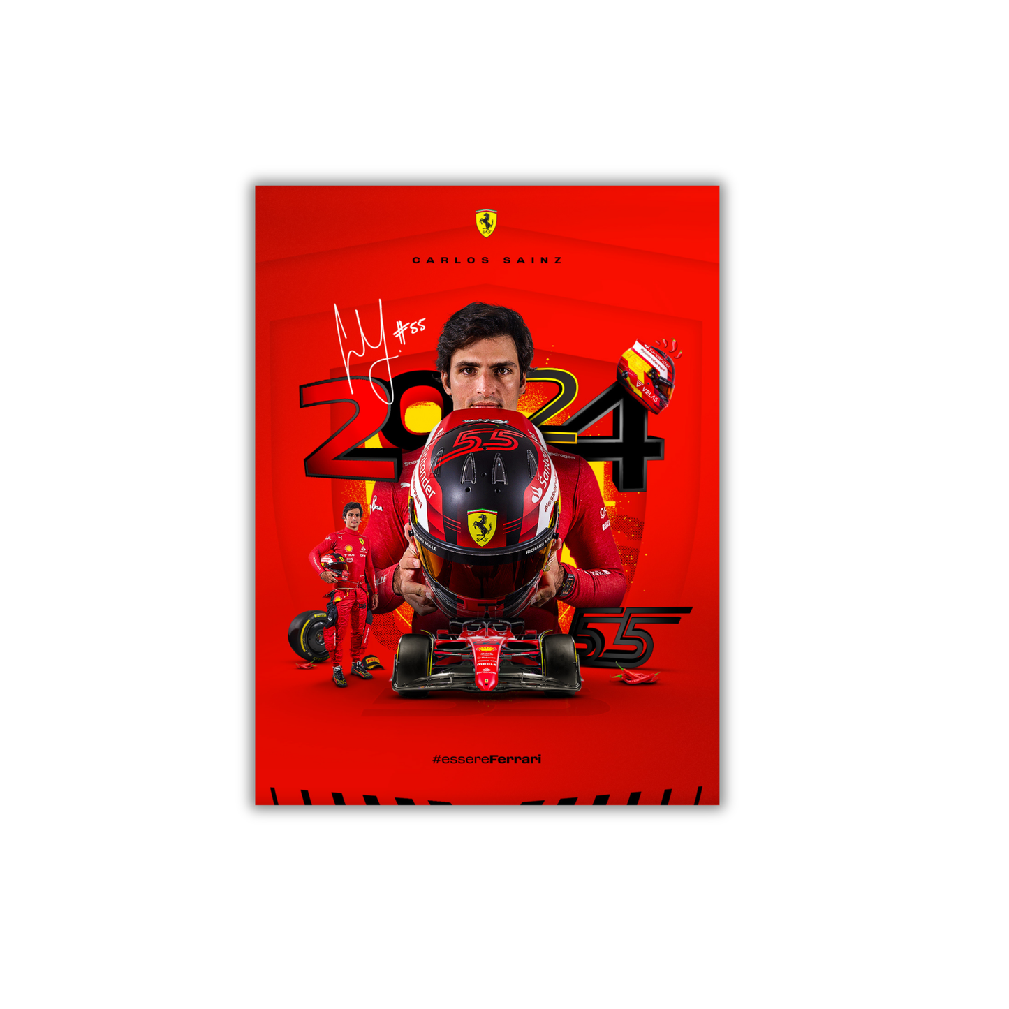 Carlos Sainz Jr. during his time with Scuderia Ferrari F1 Poster #774