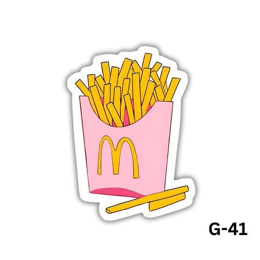 McDonald's French Fries in a Pink Bag Sticker(G-41)