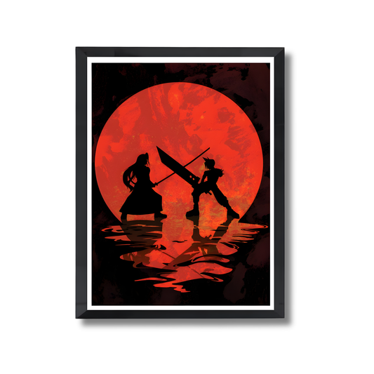 Cloud vs Sephiroth Gaming Poster #423