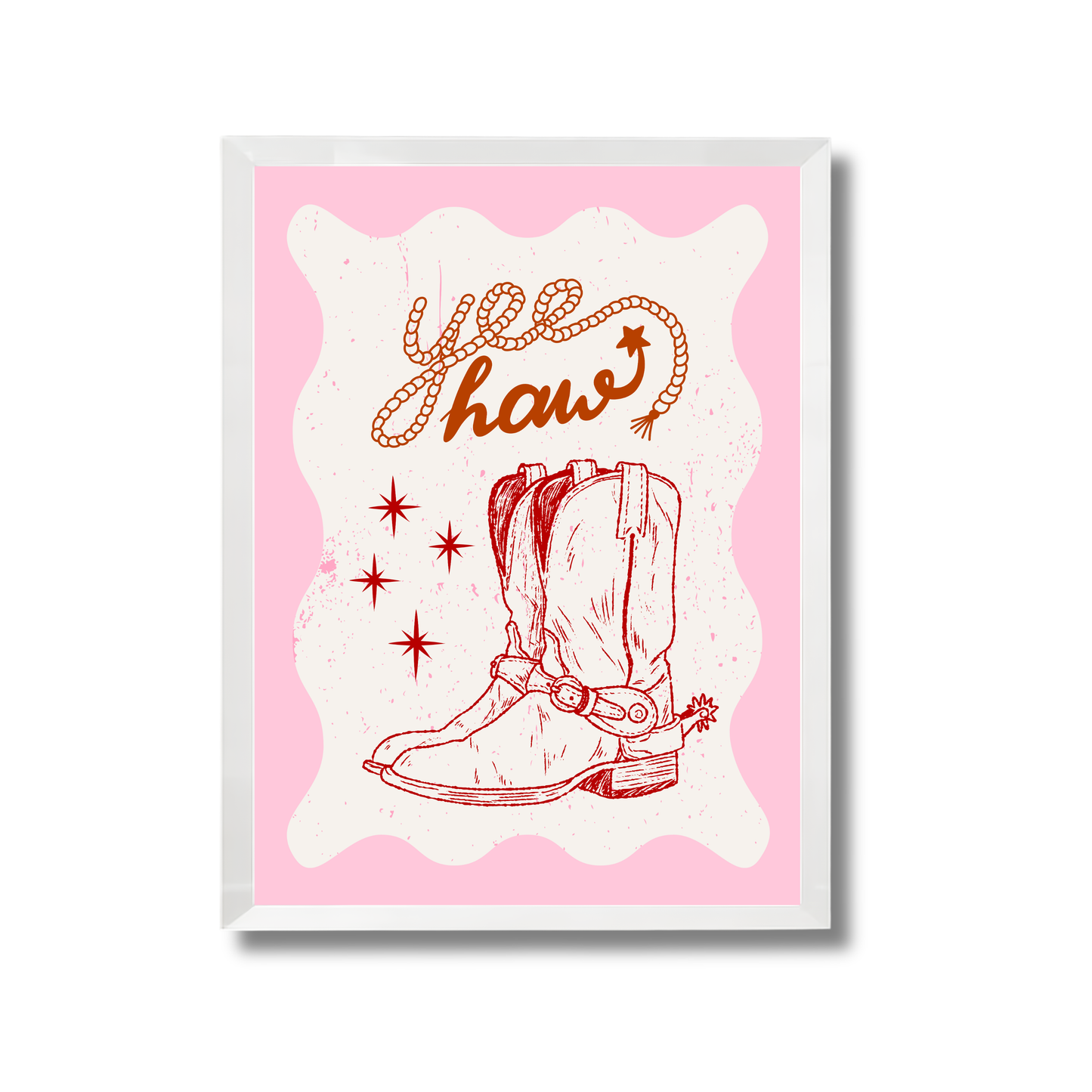 "Yee Haw" coquette cowgirl boots Girly Poster #568
