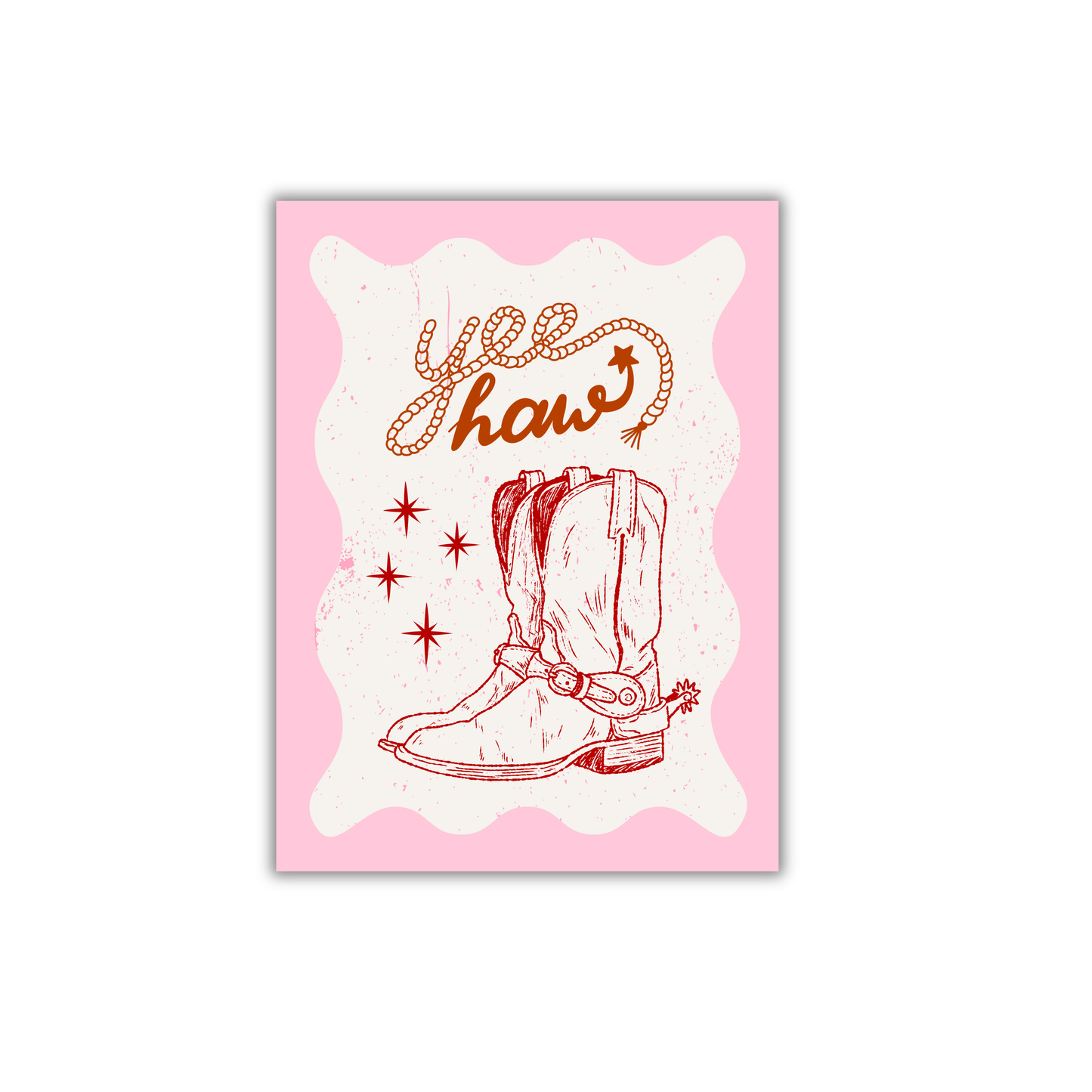 "Yee Haw" coquette cowgirl boots Girly Poster #568