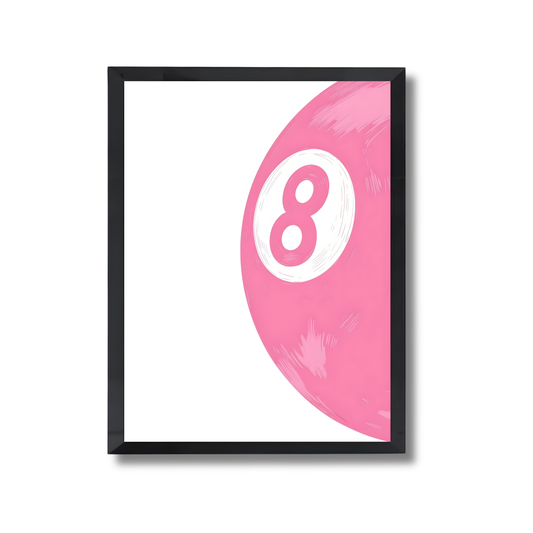 Pink 8 ball Girly Poster #461