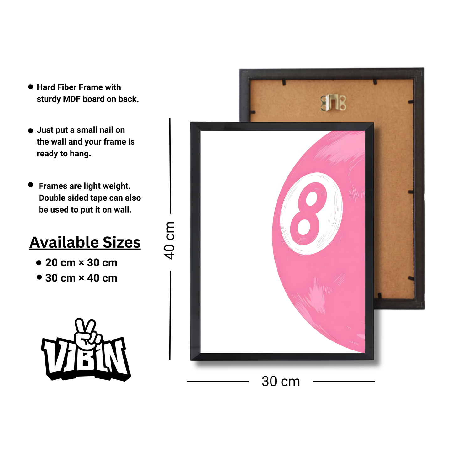 Pink 8 ball Girly Poster #461