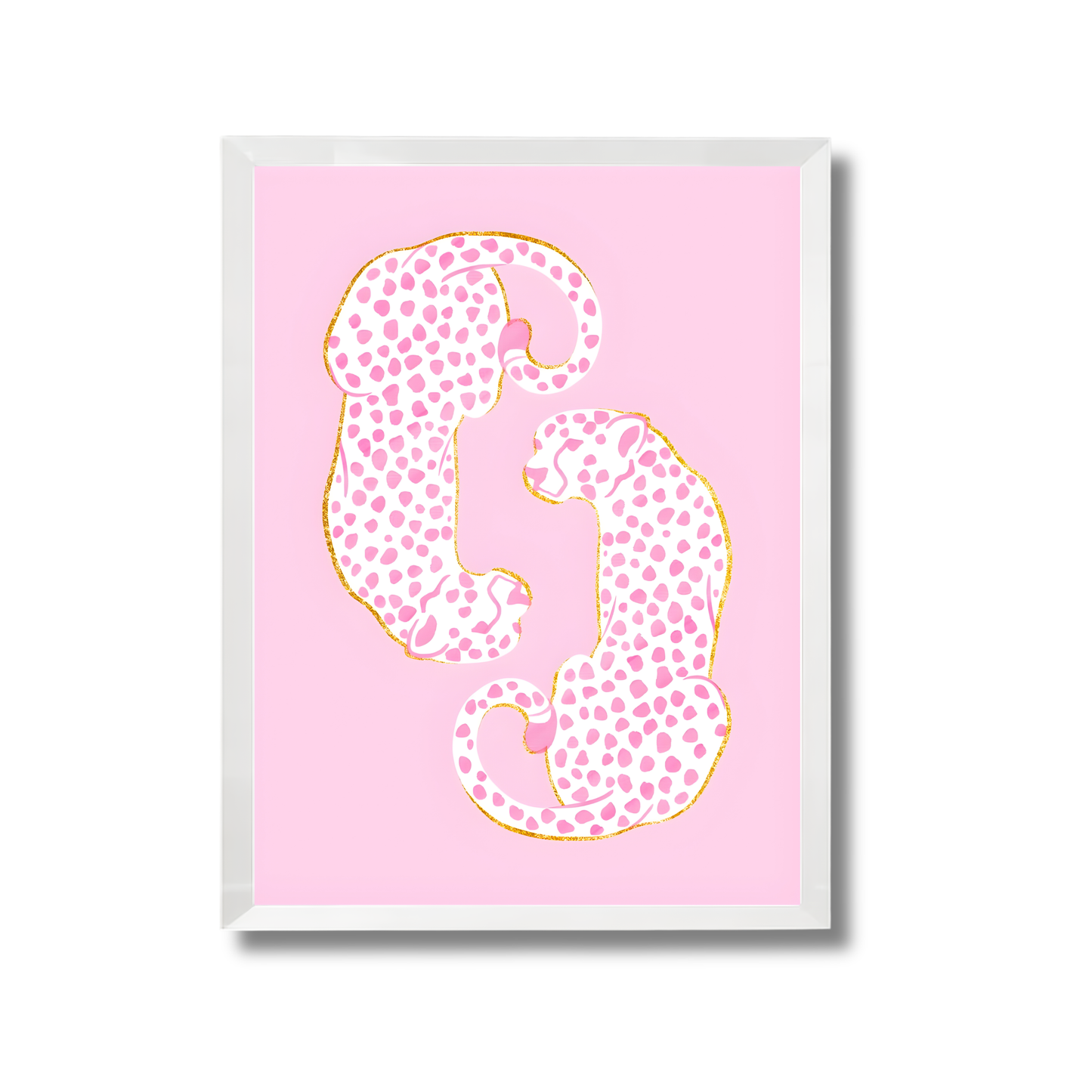 Double pink cheetah Girly Poster #463