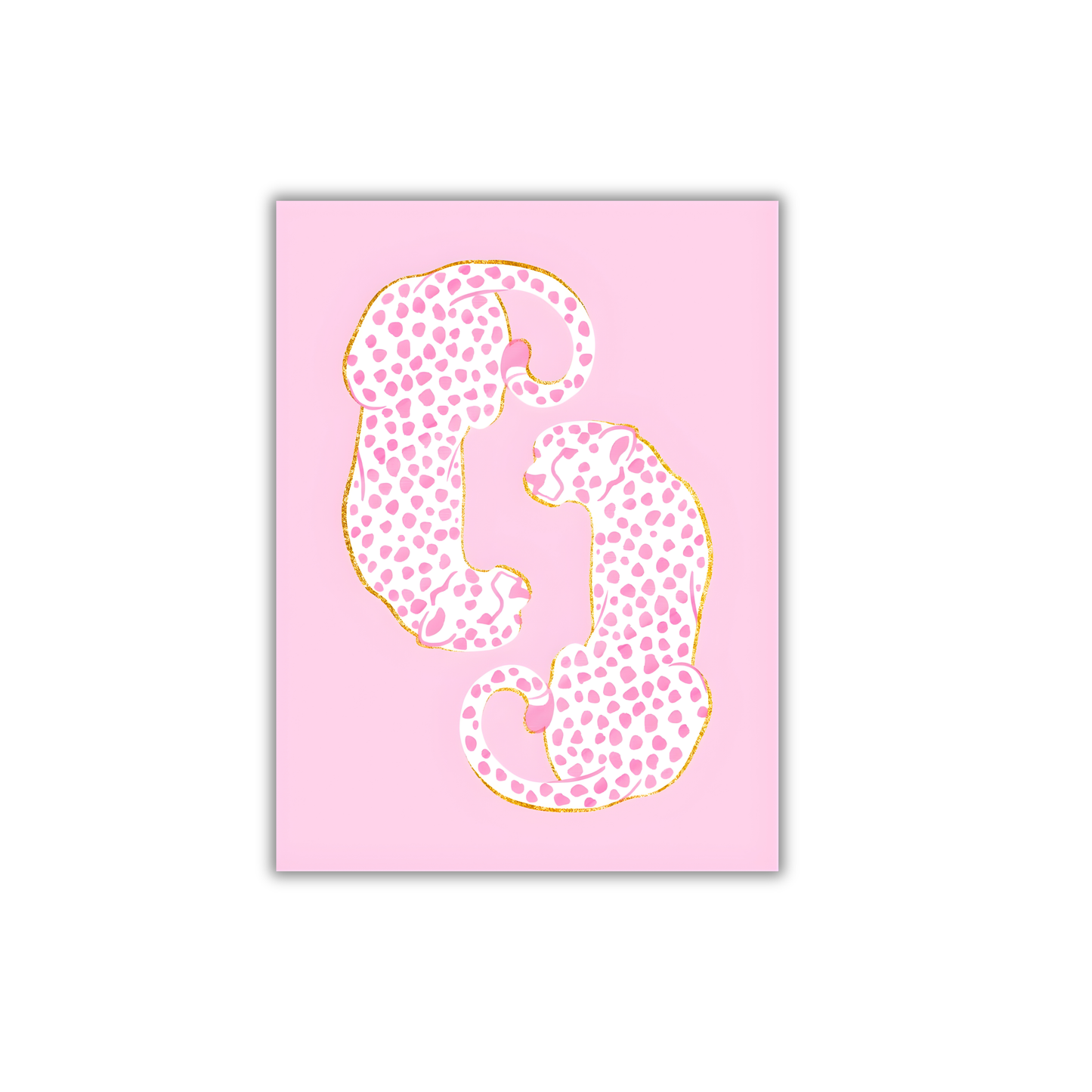 Double pink cheetah Girly Poster #463