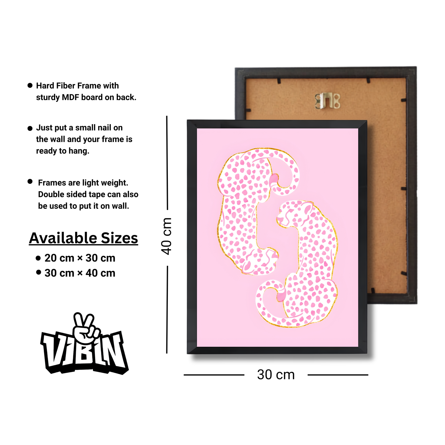 Double pink cheetah Girly Poster #463