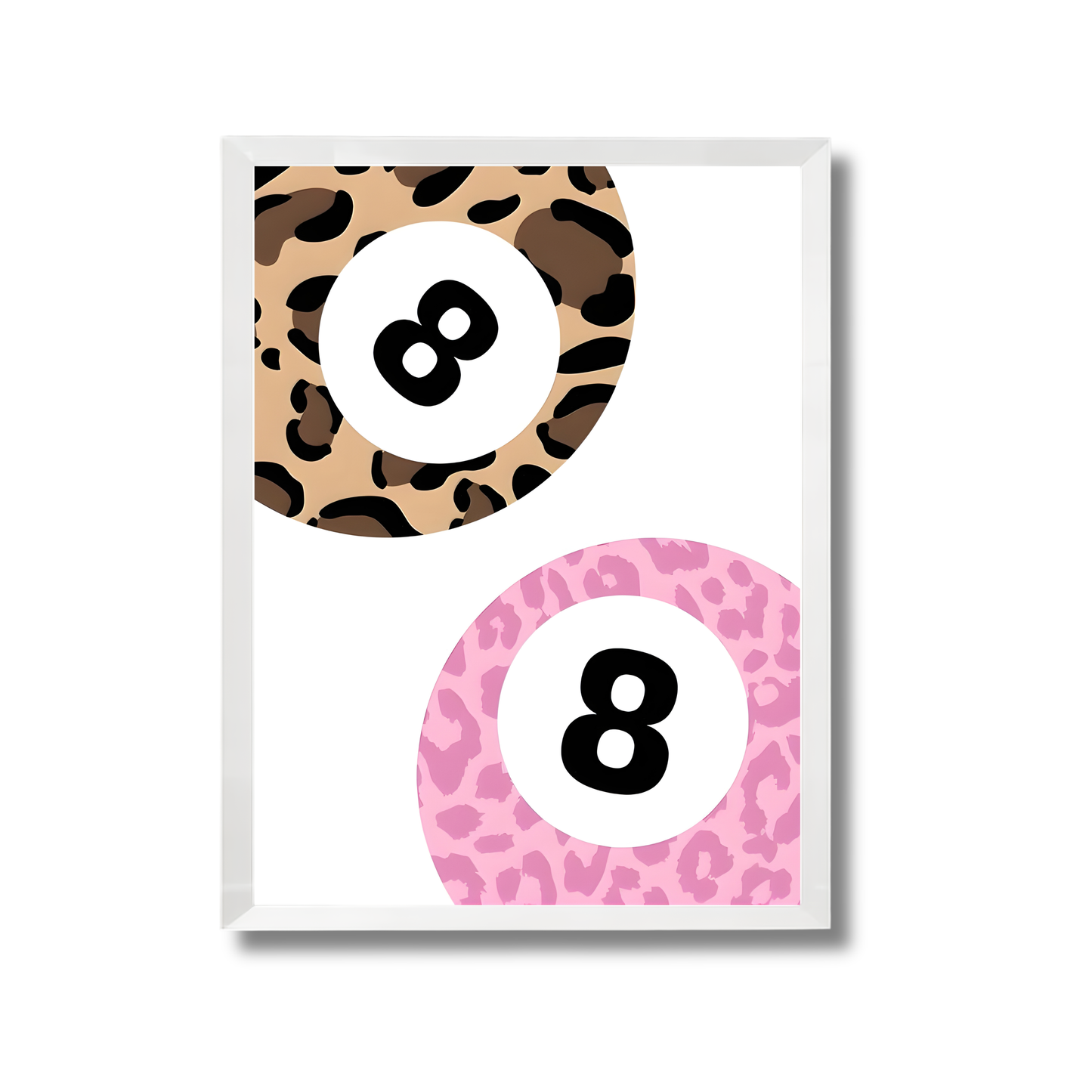 leopard print and pink eight ball retro Girly Poster #467