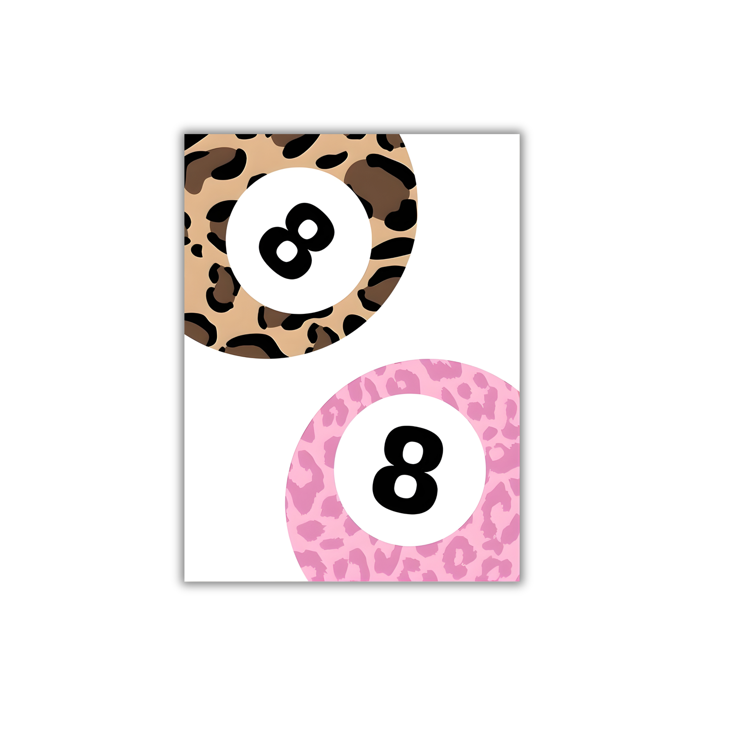 leopard print and pink eight ball retro Girly Poster #467