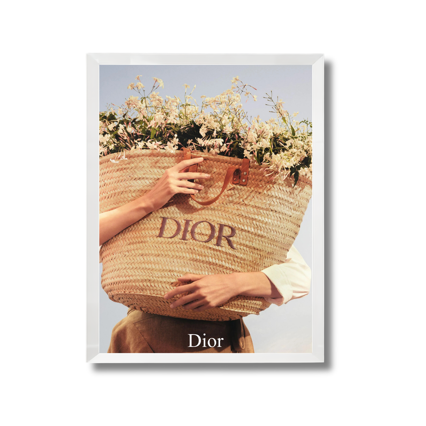 Dior wicker tote bag with a floral design Girly Poster #469