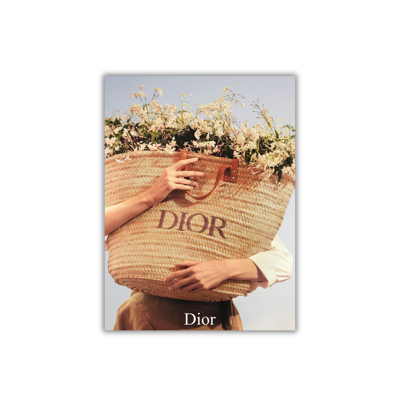 Dior wicker tote bag with a floral design Girly Poster #469