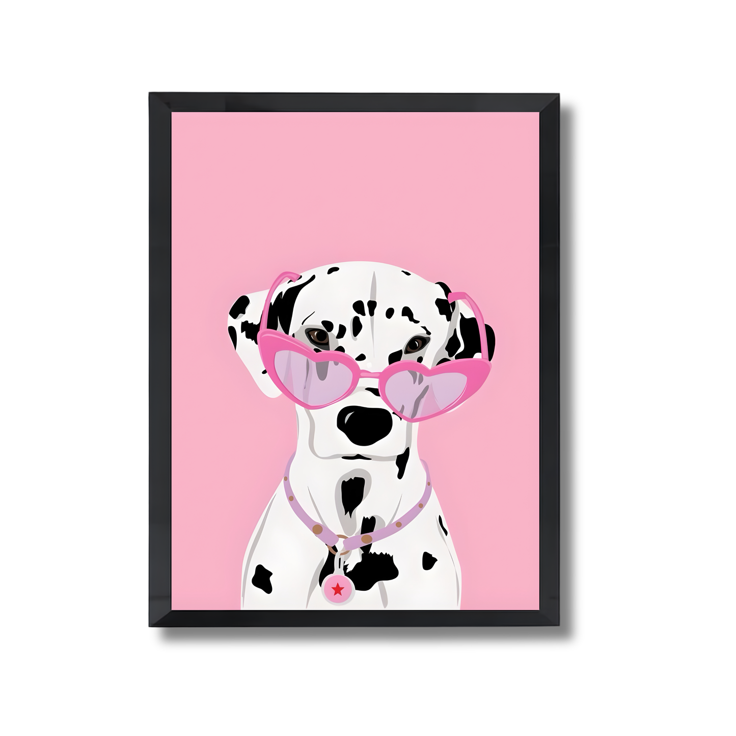 Dalmatian dog pink sunglasses Girly Poster #472