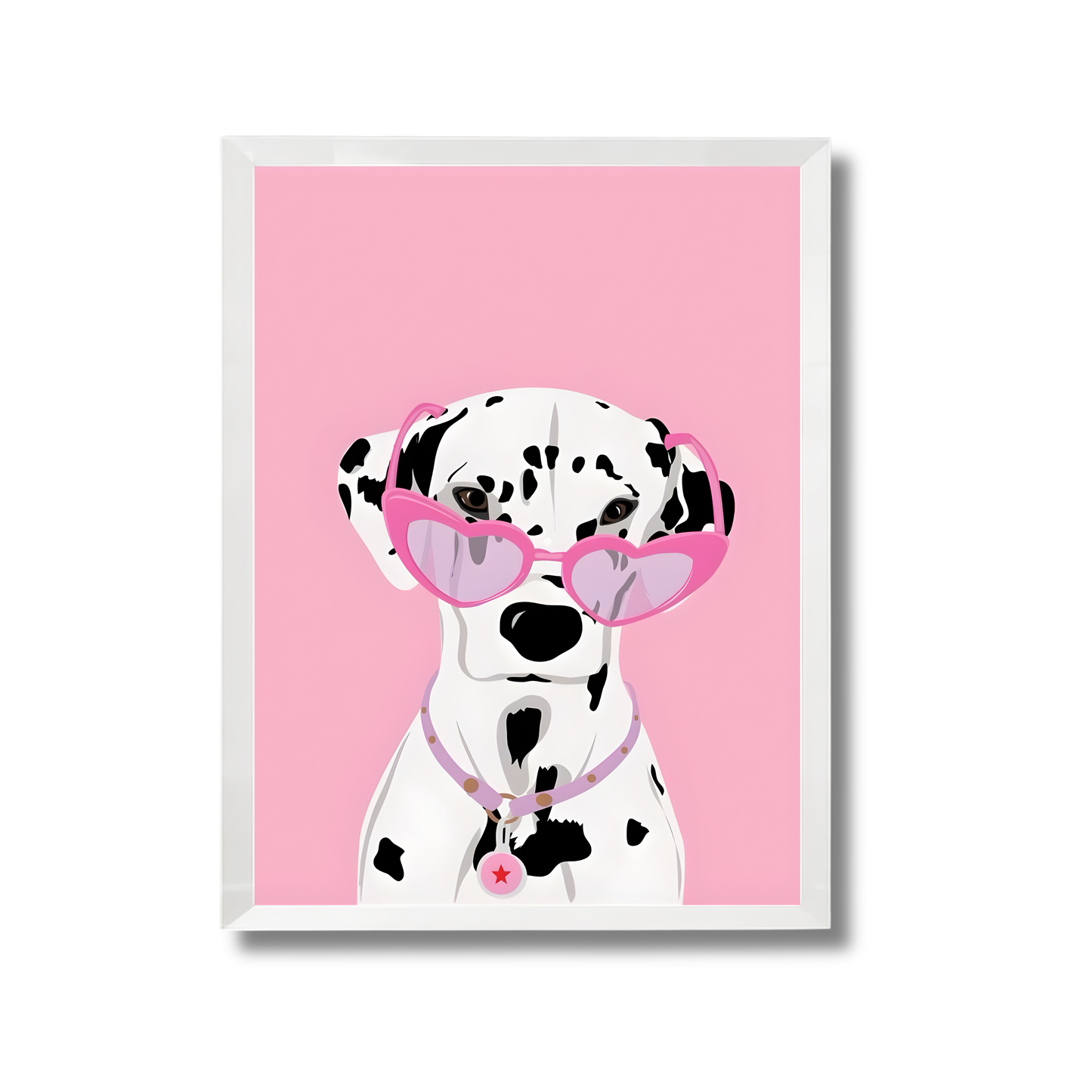 Dalmatian dog pink sunglasses Girly Poster #472