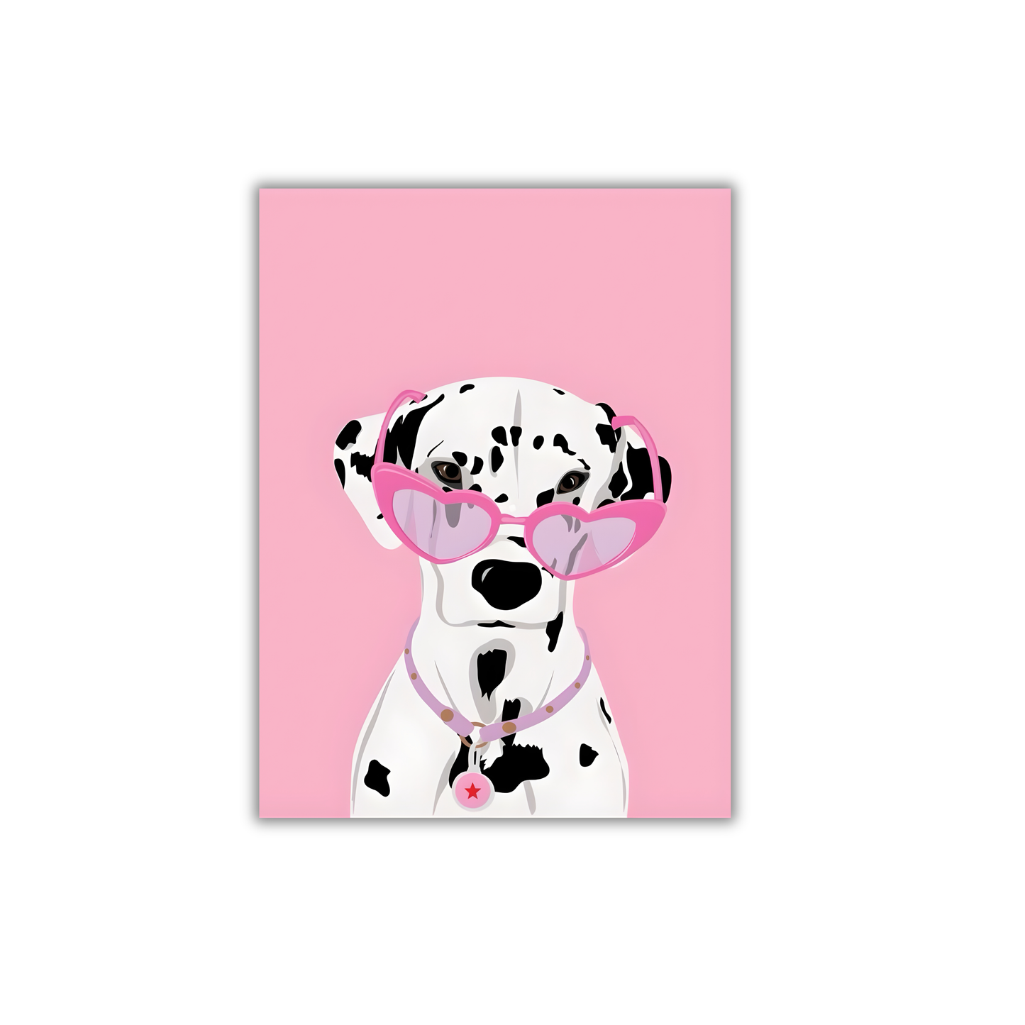 Dalmatian dog pink sunglasses Girly Poster #472