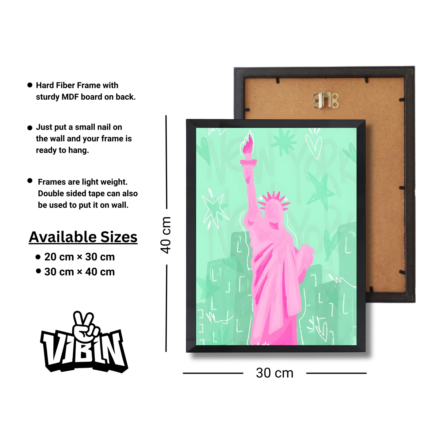 Pink Statue of Liberty Girly Poster #473