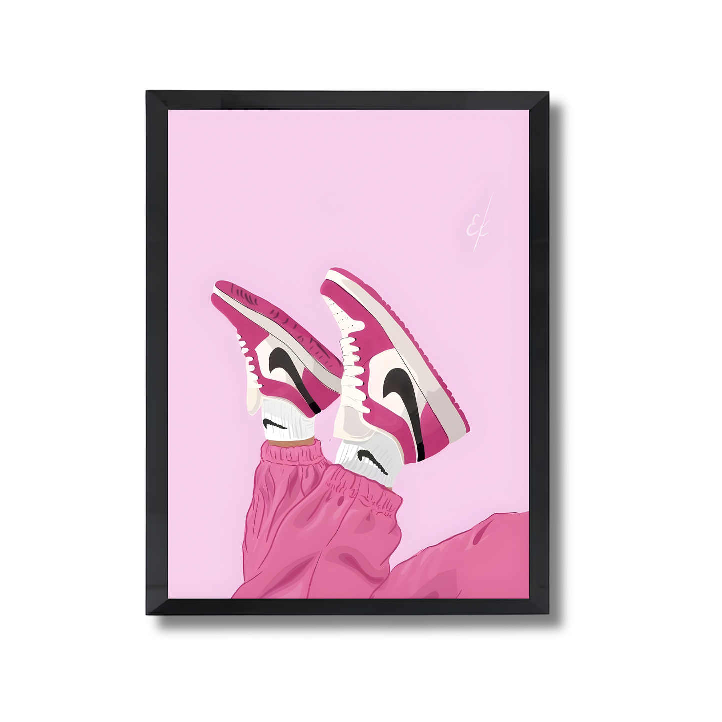 Pink Nike Shoes Girly Poster #474