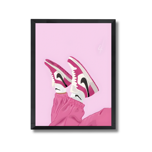 Pink Nike Shoes Girly Poster #474
